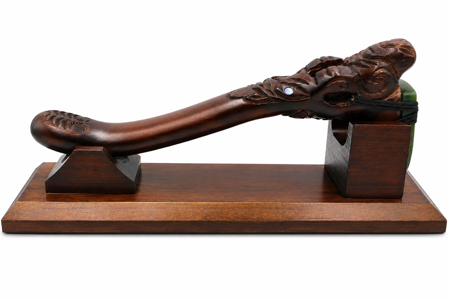 Wooden Ceremonial Adze with Greenstone