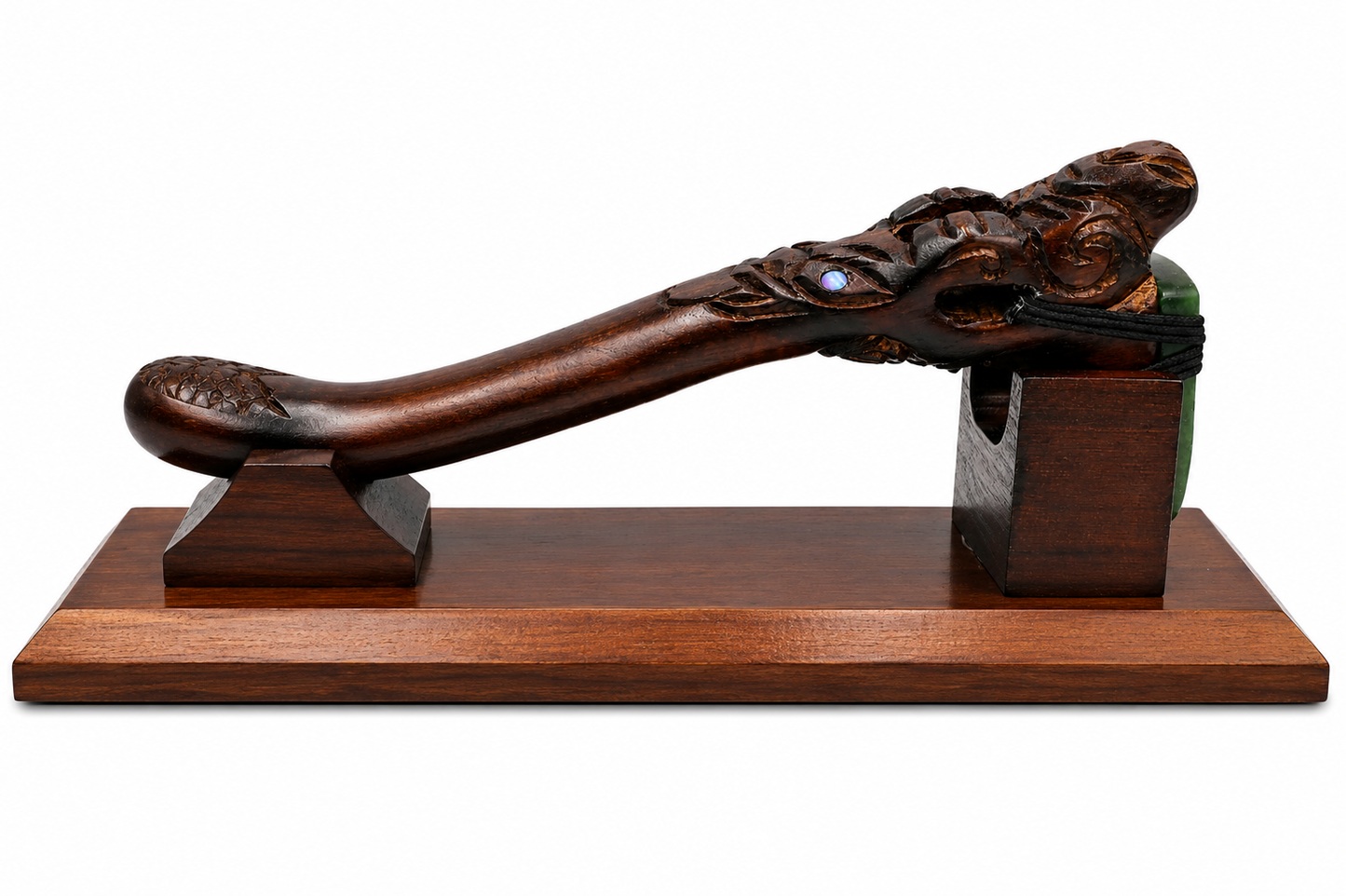 Wooden Ceremonial Adze with Greenstone