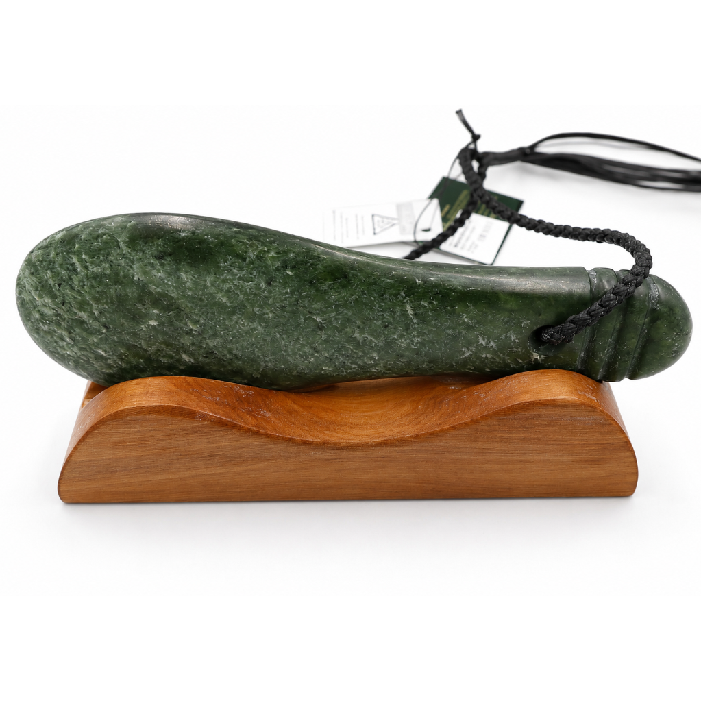 New Zealand Greenstone Mere 21 mm with Base - WGNZOMERE21