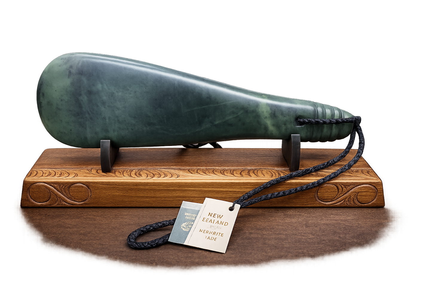 New Zealand Greenstone Mere 345mm or 34.5cm with Base