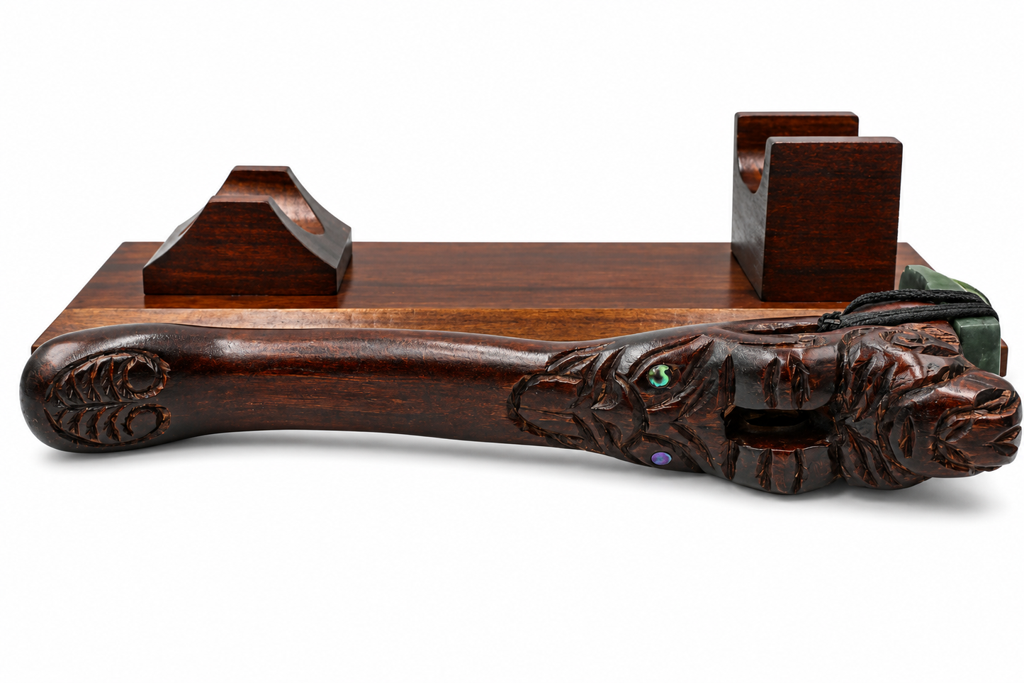 Wooden Ceremonial Adze with Greenstone