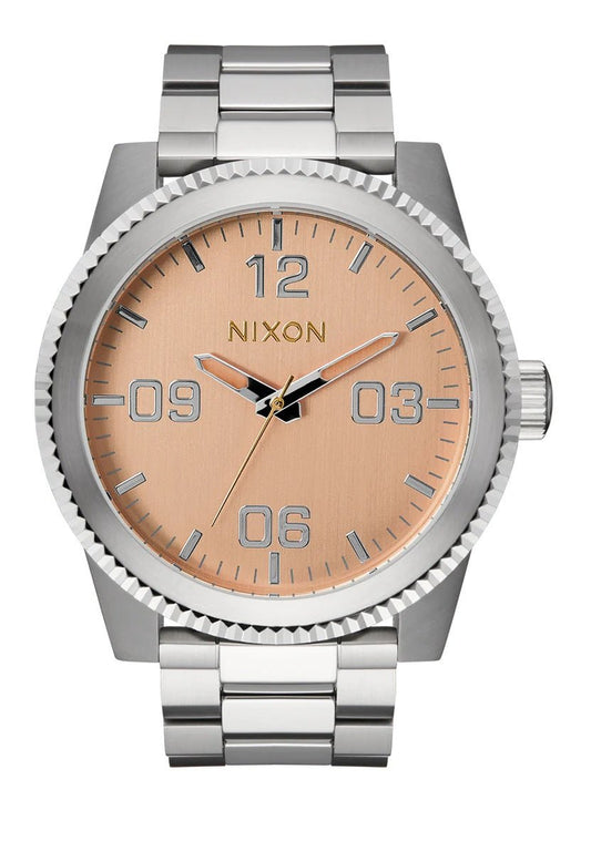 Nixon Silver/Coral Corporal Stainless Steel Watch - A346-5339-00
