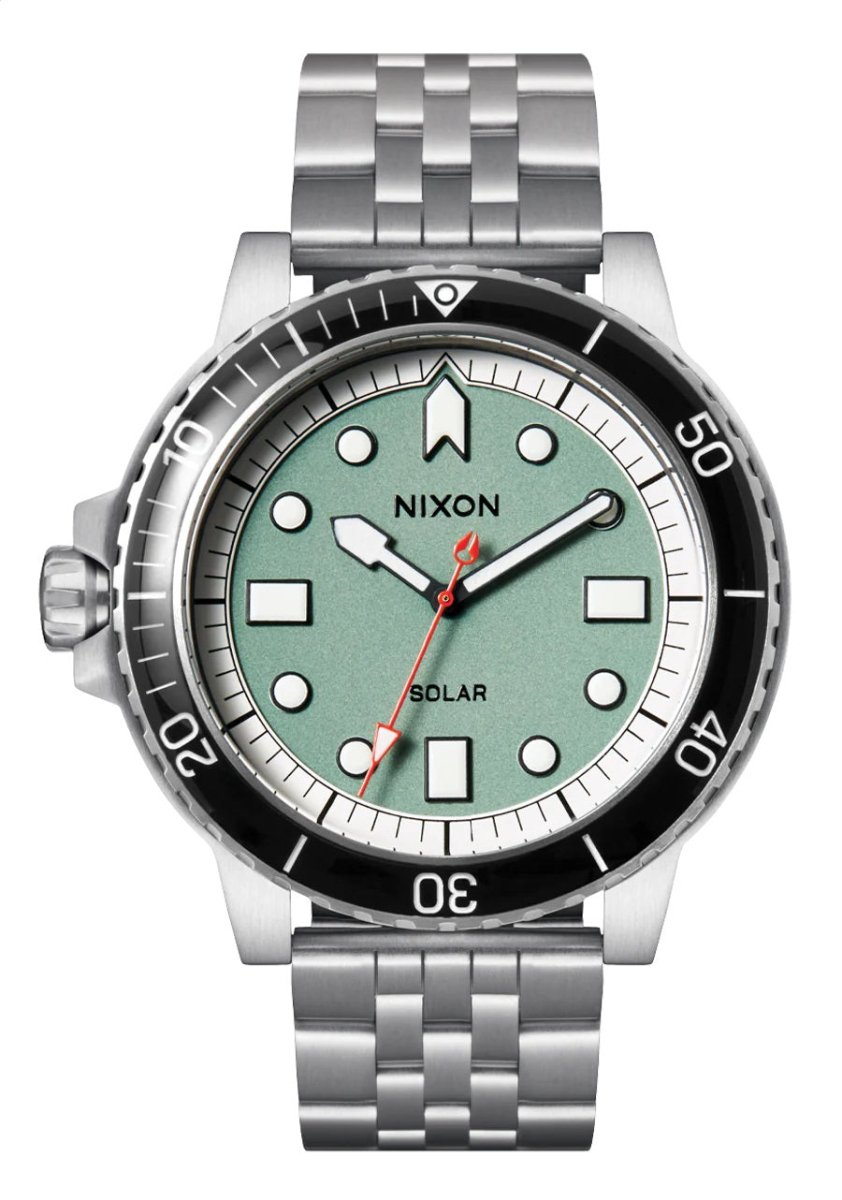 Nixon Stinger 44 Solar Silver/Jade White Watch - A1402-5235-00