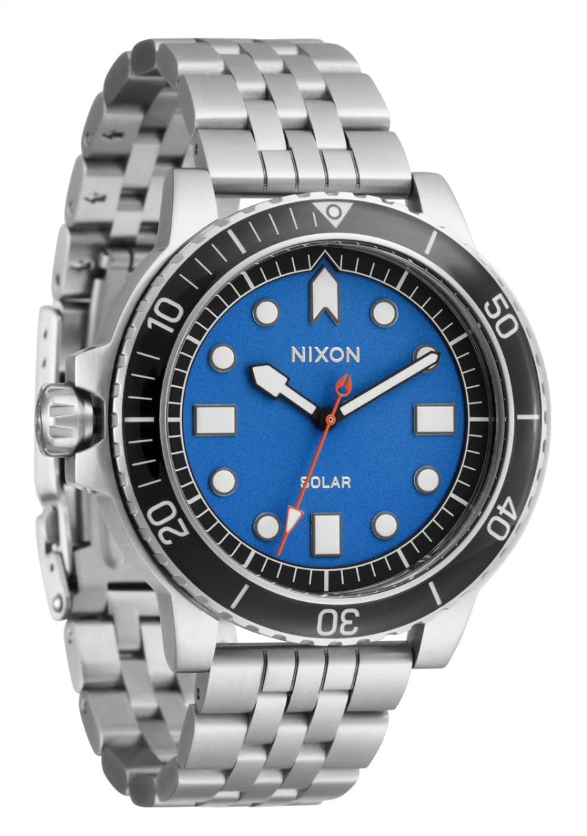 Nixon Stinger 44 Solar Silver/Blue Watch - A1402-5236-00