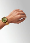 Nixon Mens Sentry SS Gold/Green Sunray Watch - A356-1919-00
