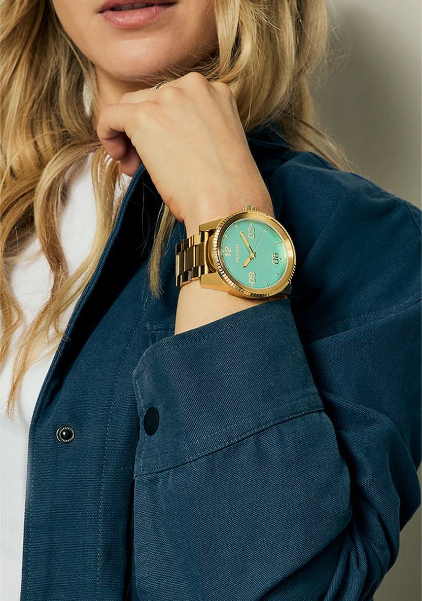 Nixon Gold/Turquoise Corporal Stainless Steel Watch - A346-5345-00