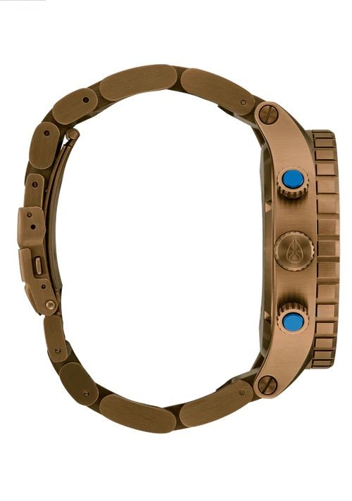 Nixon Men's 51-30 Chrono Desert Gold / Arles Blue Watch - A1389-5301-00