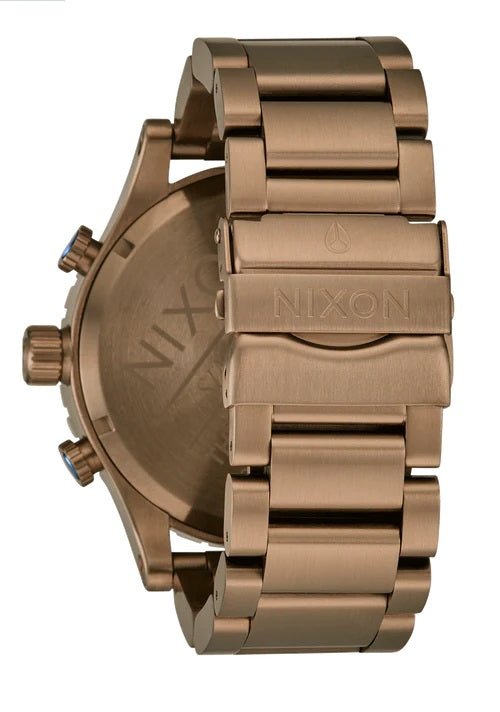 Nixon Men's 51-30 Chrono Desert Gold / Arles Blue Watch - A1389-5301-00