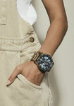 Nixon Men's 51-30 Chrono Desert Gold / Arles Blue - A1389-5301-00