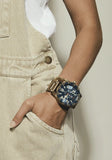 Nixon Men's 51-30 Chrono Desert Gold / Arles Blue - A1389-5301-00