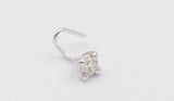 9ct White Gold Genuine Diamond Nose Stud