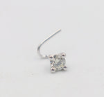 9ct White Gold Genuine Diamond Nose Stud 0.19ct