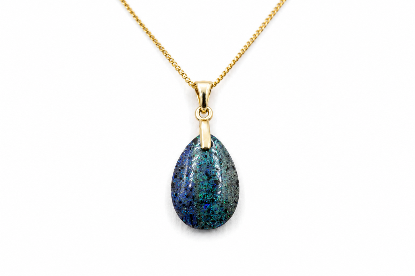 9ct Gold Set Full Opal Pendent SYP3629