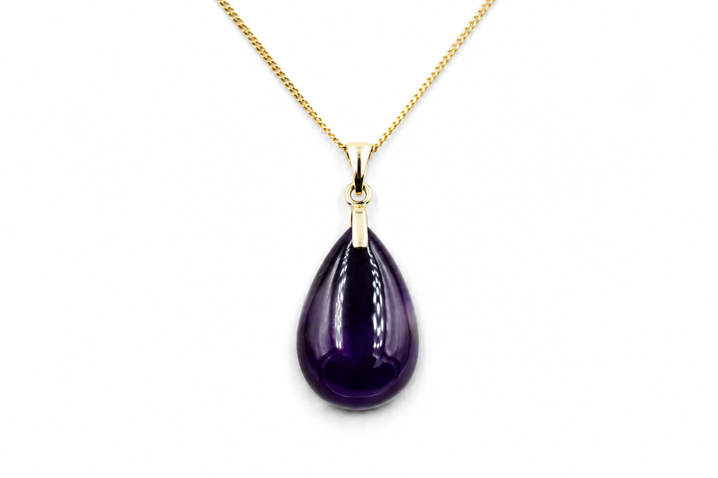 9ct Gold Set  Amethyst Pendent SYP775