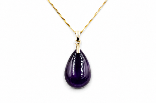 9ct Gold Set  Amethyst Pendent SYP775