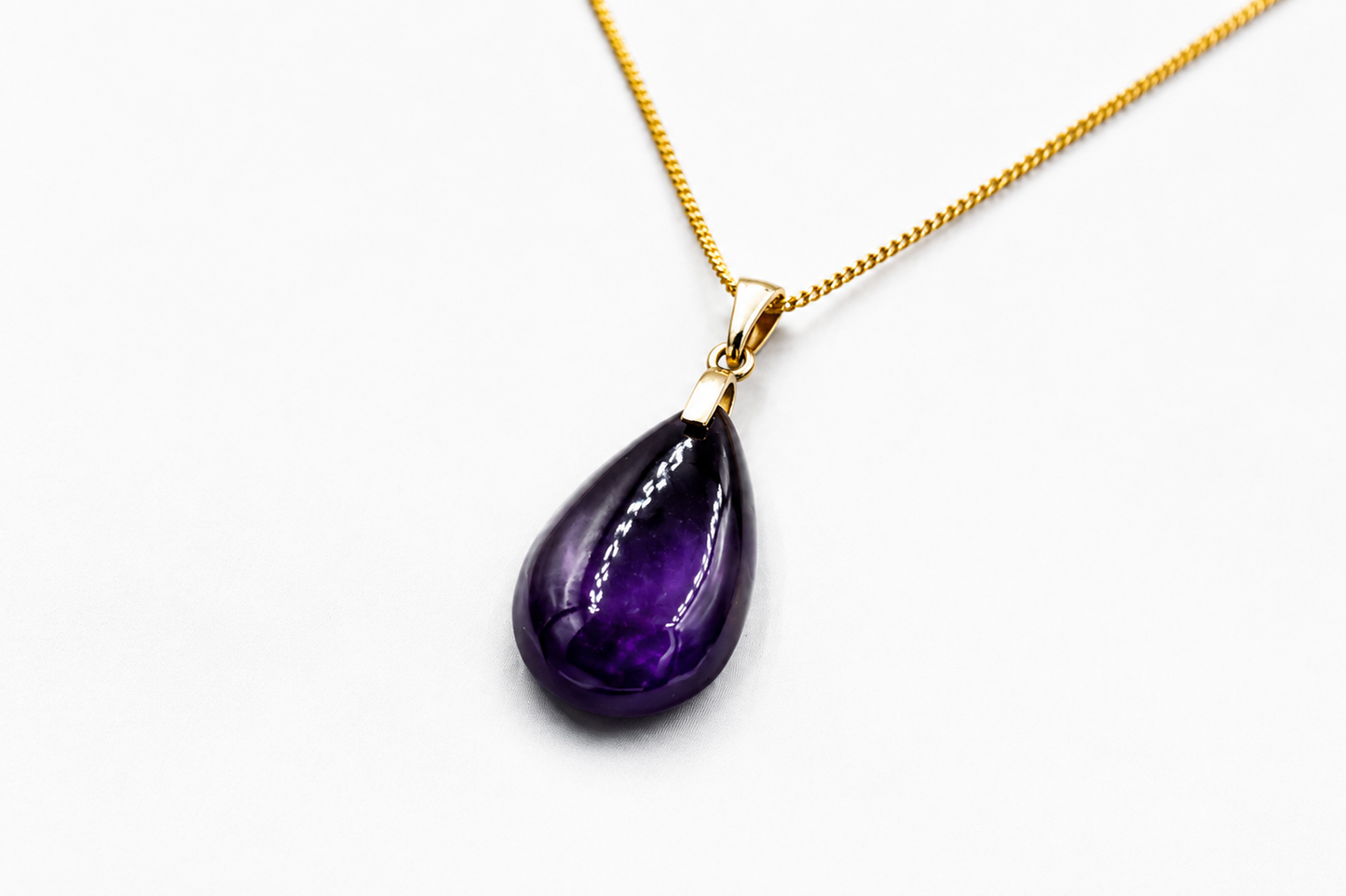9ct Gold Set  Amethyst Pendent SYP775