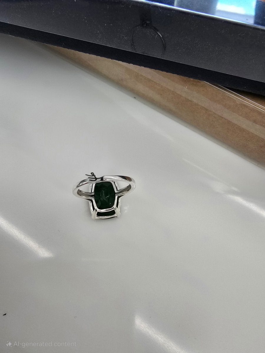 Stg Silver Ring with Greenstone SYR8091
