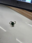 Stg Silver Ring with Greenstone SYR8091