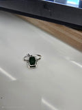 Stg Silver Ring with Greenstone SYR8091
