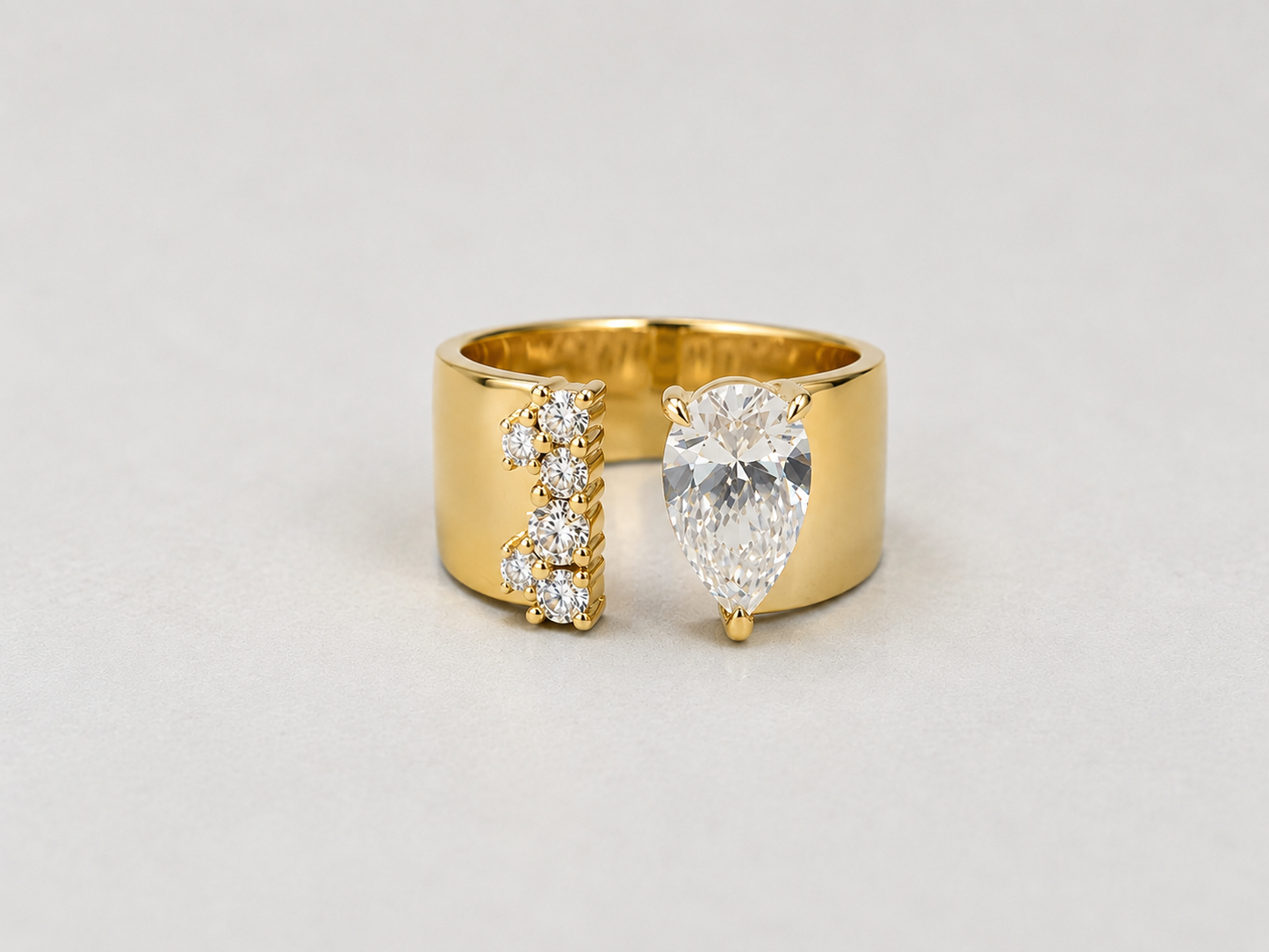 9ct Gold Bold Lab Diamond Ring SJAURG4722L