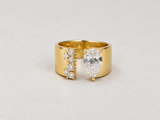 9ct Gold Bold Lab Diamond Ring SJAURG4722L