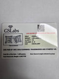 14kt Gold Lab Grown Princess cut Diamond Stud Earrings TDW 2ct