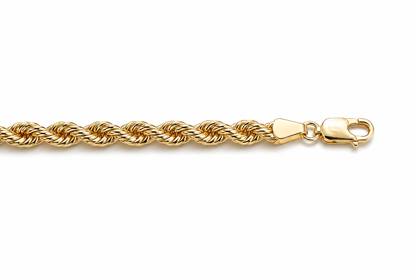 9ct Gold Italian Rope Bracelet 19cm 80HVC91/4 19cm