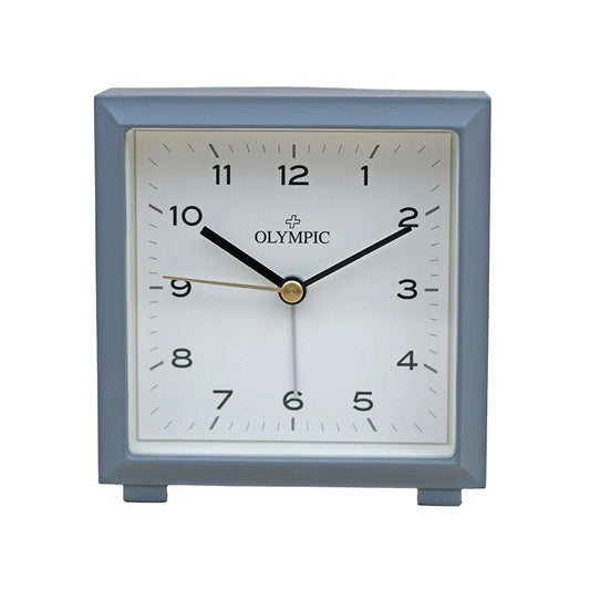 Olympic Square Metal Alarm Clock - Grey