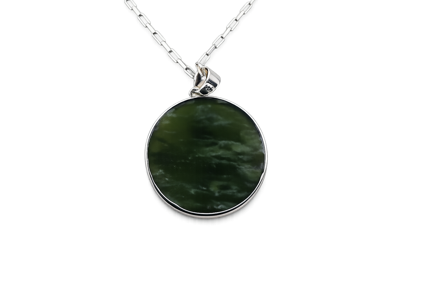 Stg Silver Greenstone Tui Native Pendent