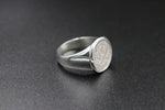 Stg Silver threepence coin ring