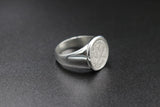 Stg Silver threepence coin ring