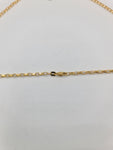 9ct Gold Oval Diamond Cut Beclcher Chain 50cms