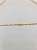 9ct Gold Oval Diamond Cut Beclcher Chain 50cms