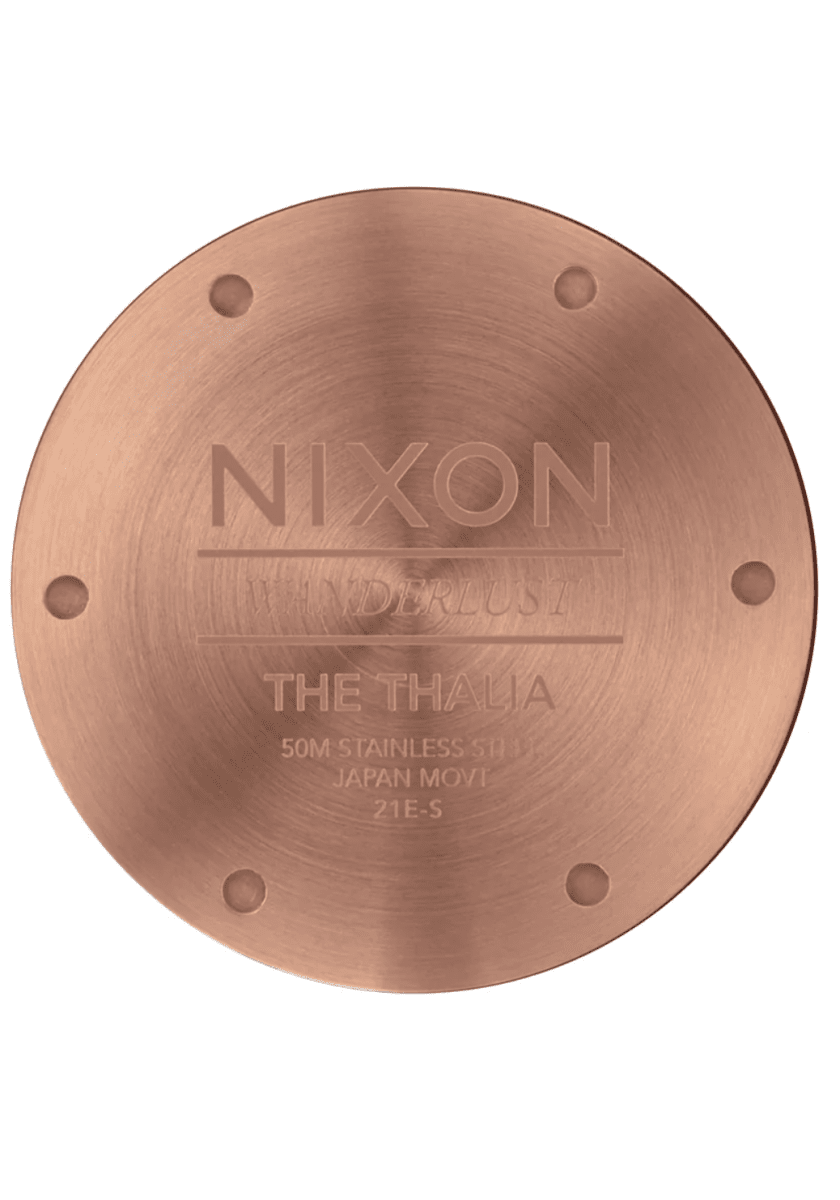 Nixon Ladies  Thalia Leather Rose Gold/White Watch - A1343-1045-00