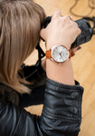 Nixon Ladies  Thalia Leather Rose Gold/White Watch - A1343-1045-00