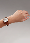 Nixon Ladies  Thalia Leather Rose Gold/White Watch - A1343-1045-00
