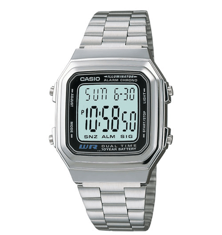 Casio Silver Vintage Watch - A178WA-1A