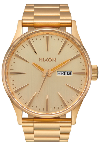 Nixon Mens Gold Sentry SS Watch - A356-502-00