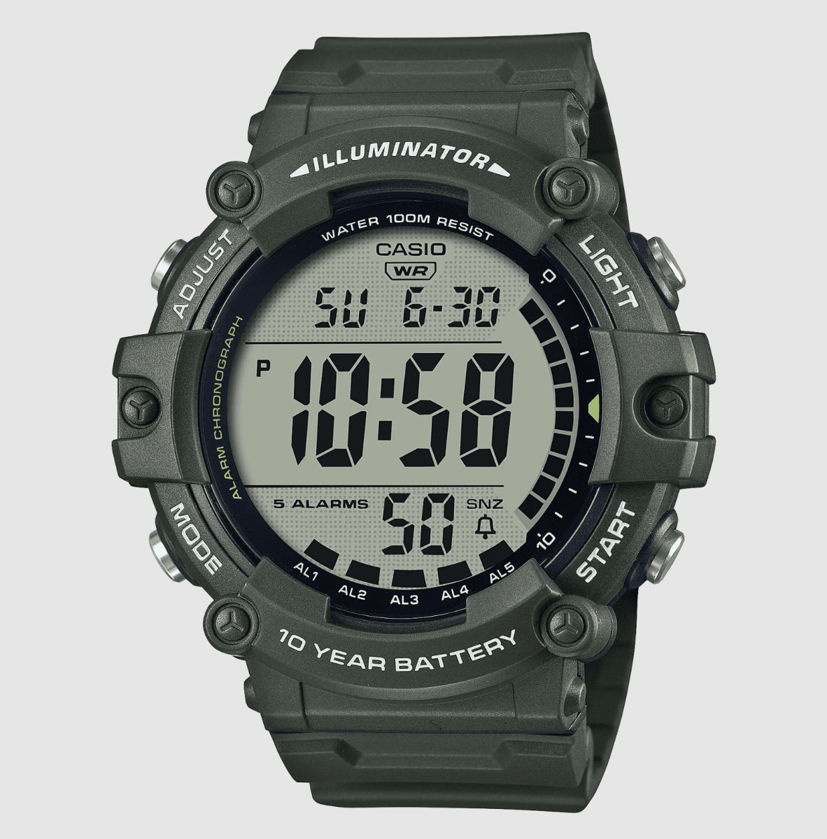 Casio Mens Digital Xtra Long Strap Watch-AE-1500WHX