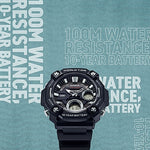 Casio Duo Monotone Black Watch - AEQ120W-1A