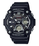 Casio Duo Monotone Black Watch - AEQ120W-1A