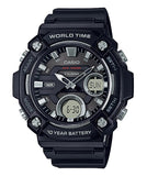 Casio Duo Monotone Black Watch - AEQ120W-1A