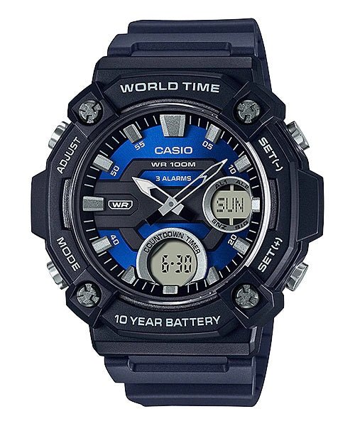 Casio Duo Monotone Blue/Black Watch - AEQ120W-2A