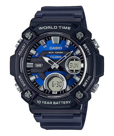 Casio Duo Monotone Blue/Black Watch - AEQ120W-2A