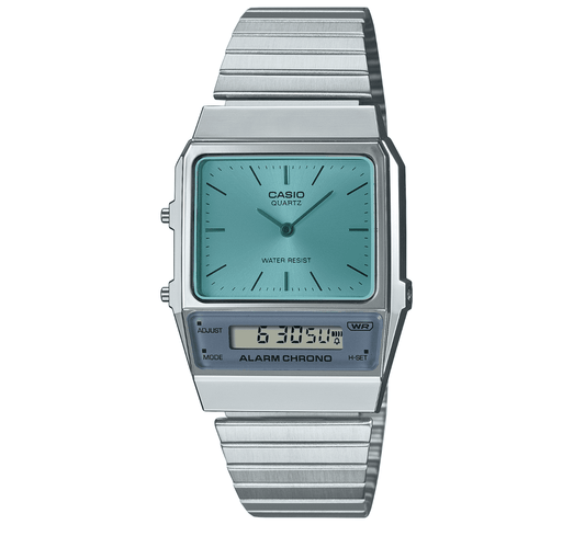 Casio Vintage Cyan Dial Watch - AQ-800EC-2A