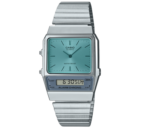 Casio Vintage Cyan Dial Watch - AQ-800EC-2A