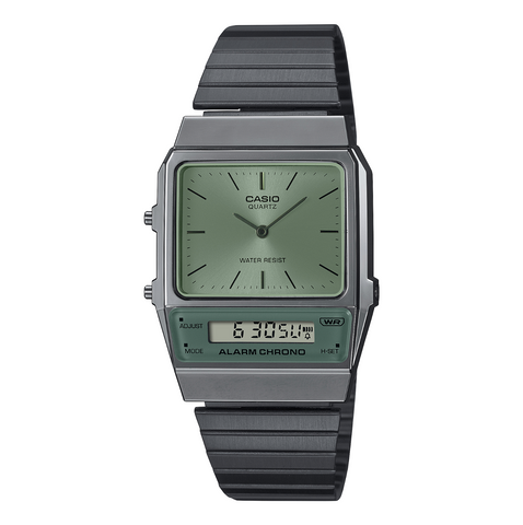 Casio Vintage Green Dial Watch - AQ800ECGG-3A