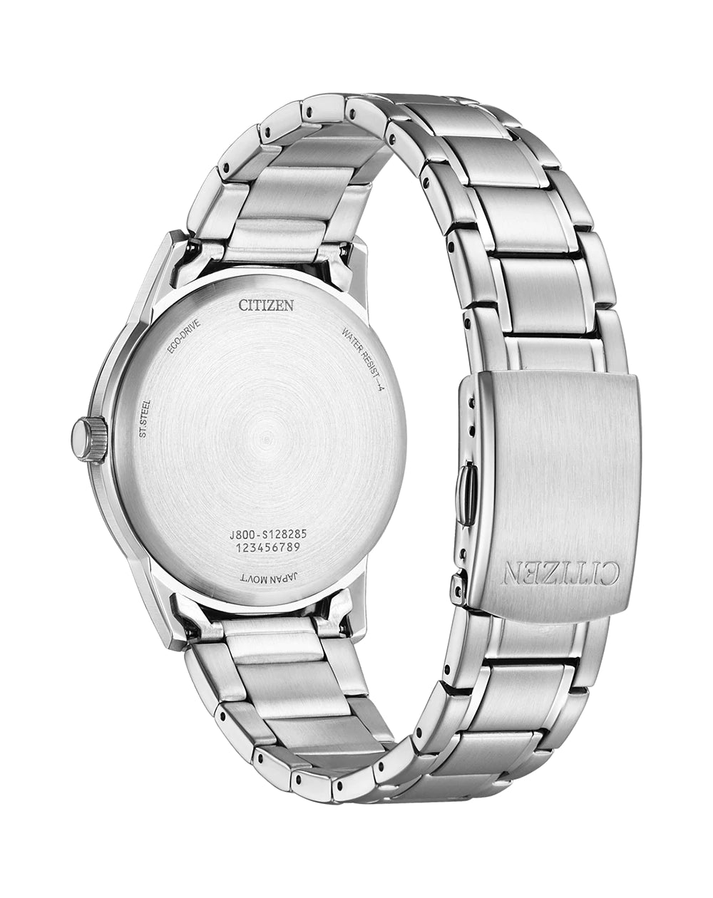 Citizen Mens Classic Silver/White Eco Drive Watch - AW0100-86A