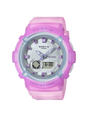 Baby-G | Casio Ladies Coastal Purple/Pink Analog-Digit BGA-280-6A  SALE