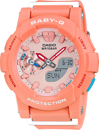 Baby-G Women's Orange Analog Digital Watch - BGA185-4ADR